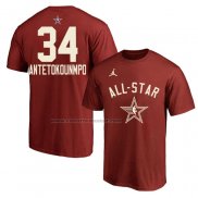 Maglia Manica Corta All Star 2024 Giannis Antetokounmpo Rosso