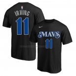 Maglia Manica Corta Dallas Mavericks Kyrie Irving Citta 2023-24 Nero