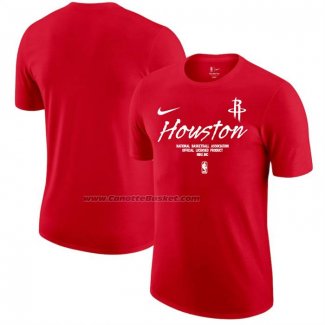 Maglia Manica Corta Houston Rockets Rosso1
