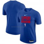 Maglia Manica Corta Los Angeles Clippers Practice Performance 2022-23 Blu