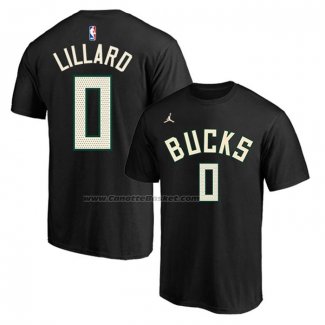 Maglia Manica Corta Milwaukee Bucks Damian Lillard Statement Nero
