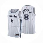 Maglia Memphis Grizzlies Jackson Jr. No 8 Citta 2025-26 Bianco