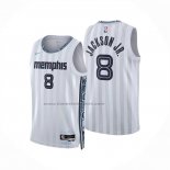 Maglia Memphis Grizzlies Jackson Jr. No 8 Citta 2025-26 Bianco