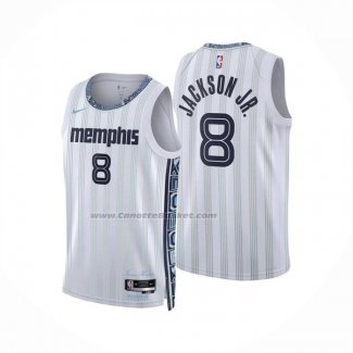 Maglia Memphis Grizzlies Jackson Jr. No 8 Citta 2025-26 Bianco