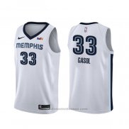 Maglia Memphis Grizzlies Marc Gasol #33 Association Bianco
