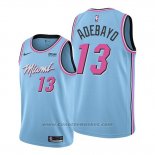 Maglia Miami Heat Bam Adebayo #13 Citta 2019-20 Blu