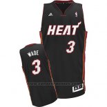 Maglia Miami Heat Dwyane Wade #3 Nero