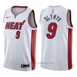 Maglia Miami Heat Kelly Olynyk #9 Association 2017-18 Bianco