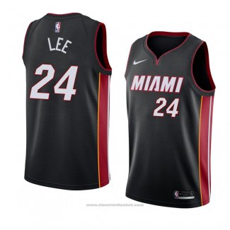 Maglia Miami Heat Marcus Lee #24 Icon 2018 Nero