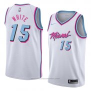 Maglia Miami Heat Okaro White #15 Citta 2018 Bianco