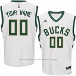 Maglia Milwaukee Bucks Adidas Personalizzate Bianco