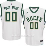 Maglia Milwaukee Bucks Adidas Personalizzate Bianco