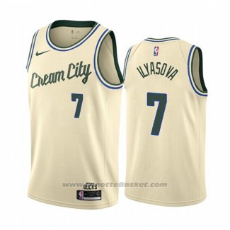 Maglia Milwaukee Bucks Ersan Ilyasova #7 Citta Crema