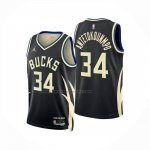 Maglia Milwaukee Bucks Giannis Antetokounmpo No 34 Statement 2024-25 Nero