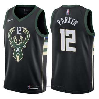 Maglia Milwaukee Bucks Jabari Parker #12 Statement Harley 2017-18 Nero