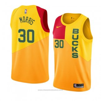 Maglia Milwaukee Bucks Jaylen Morris #30 Citta 2018-19 Giallo