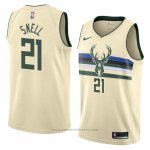 Maglia Milwaukee Bucks Tony Snell #21 Citta 2018 Crema
