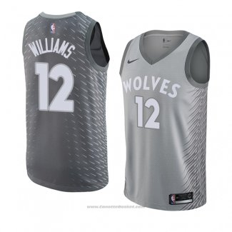 Maglia Minnesota Timberwolves C. J. Williams #12 Citta 2018 Grigio