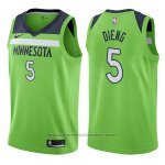 Maglia Minnesota Timberwolves Gorgui Dieng #5 Statement 2017-18 Verde
