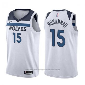 Maglia Minnesota Timberwolves Shabazz Muhammad #15 Association 2017-18 Bianco