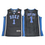 Maglia NCAA Duke Blue Devils Kyrie Irving #1 Nero