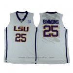 Maglia NCAA LSU Tigers Ben Simmons #25 Bianco