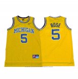 Maglia NCAA Michigan State Spartans Jalen Rose #5 Retro Giallo