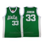 Maglia NCAA Michigan State Spartans Magic Johnson #33 Retro Verde