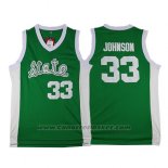 Maglia NCAA Michigan State Spartans Magic Johnson #33 Retro Verde