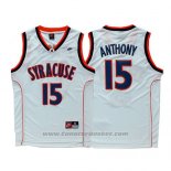 Maglia NCAA Syracuse Orange Carmelo Anthony #15 Bianco