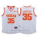 Maglia NCAA Texas Kevin Durant #35 Bianco