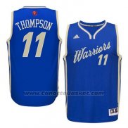 Maglia Natale 2015 Golden State Warriors Klay Thompson #11 Blu