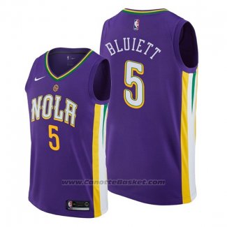 Maglia New Orleans Pelicans Trevon Bluiett #5 Citta Edition Viola