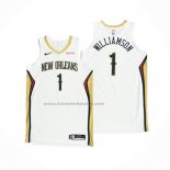 Maglia New Orleans Pelicans Zion Williamson NO 1 Association Autentico 2020-21 Bianco