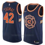 Maglia New York Knicks Lance Thomas #42 Citta 2018 Blu