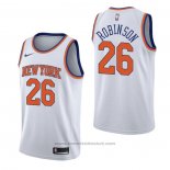 Maglia New York Knicks Mitchell Robinson #26 Association Bianco