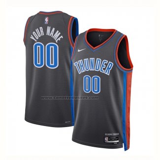 Maglia Oklahoma City Thunder Personalizzate Citta 2022-23 Grigio