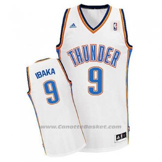 Maglia Oklahoma City Thunder Serge Ibaka #9 Bianco