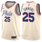 Maglia Philadelphia 76ers Ben Simmons #25 Citta Crema