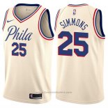 Maglia Philadelphia 76ers Ben Simmons #25 Citta Crema