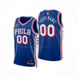 Maglia Philadelphia 76ers Personalizzate Icon 2024-25 Blu