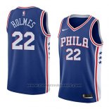 Maglia Philadelphia 76ers Richaun Holmes #22 Icon 2018 Blu