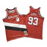 Maglia Portland Trail Blazers Bape Mitchell & Ness 1983-84 Rosso