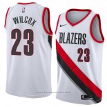 Maglia Portland Trail Blazers Cj Wilcox #23 Association 2018 Bianco