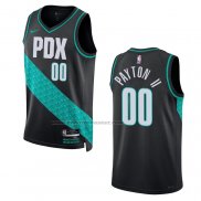 Maglia Portland Trail Blazers Gary Payton II #00 Citta 2022-23 Nero