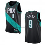 Maglia Portland Trail Blazers Jerami Grant #9 Citta 2022-23 Nero