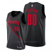 Maglia Portland Trail Blazers Personalizzate Citta 2019 Nero