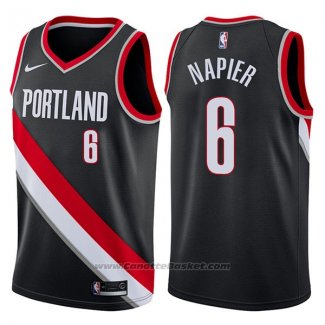 Maglia Portland Trail Blazers Shabazz Napier #8 Icon 2017-18 Nero