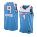 Maglia Sacramento Kings Iman Shumpert #9 Citta 2018-19 Blu