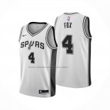 Maglia San Antonio Spurs Deaaron Fox No 4 Statement 2024-25 Grigio